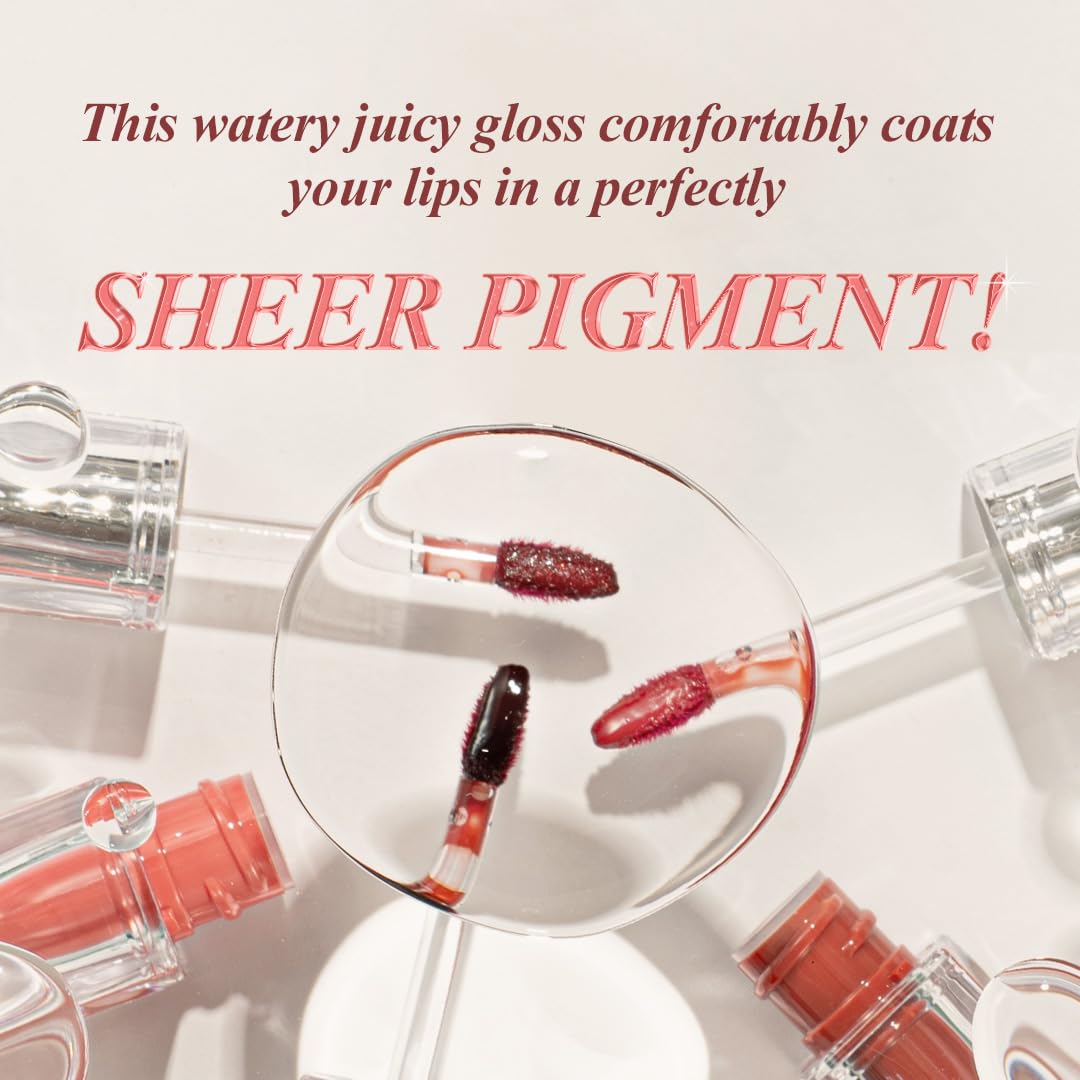 TIRTIR Waterism Tinted Lip Gloss #02 Merry Coral, 0.14 Fl Oz – Kiss Ready Lipgloss, 12H Long Lasting Non Sticky Natural Tinted Glow Korean Multiuse Cheek and Lip Tint for Women gift