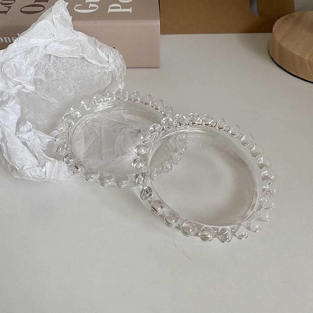 Nail Art Palette Clear Glass Nail Art Color Mixing Plate Nail Art Display Board Cosmetic Mixing Tray Manicure Tool for Home and Salon Use, 1 Piece