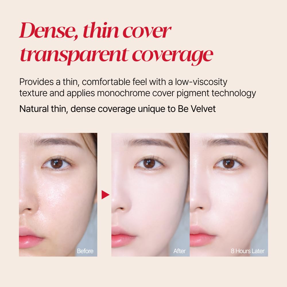 Espoir Be Velvet Fluid Foundation #22 Petal 1.05oz | Luxurious Velvet Finish | Thin, Dense Coverage Matte Foundation | Long-Lasting Hydrated Radiance Liquid Foundation | Korean makeup Foundation