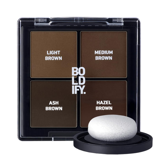 BOLDIFY Hairline Powder Color Sample Kit - Root Touch Up Hair Color for Gray Coverage - Bald Spot Concealing Hair Powder for Women & Men - 48-Hour Stain-Proof - Light + Medium Browns