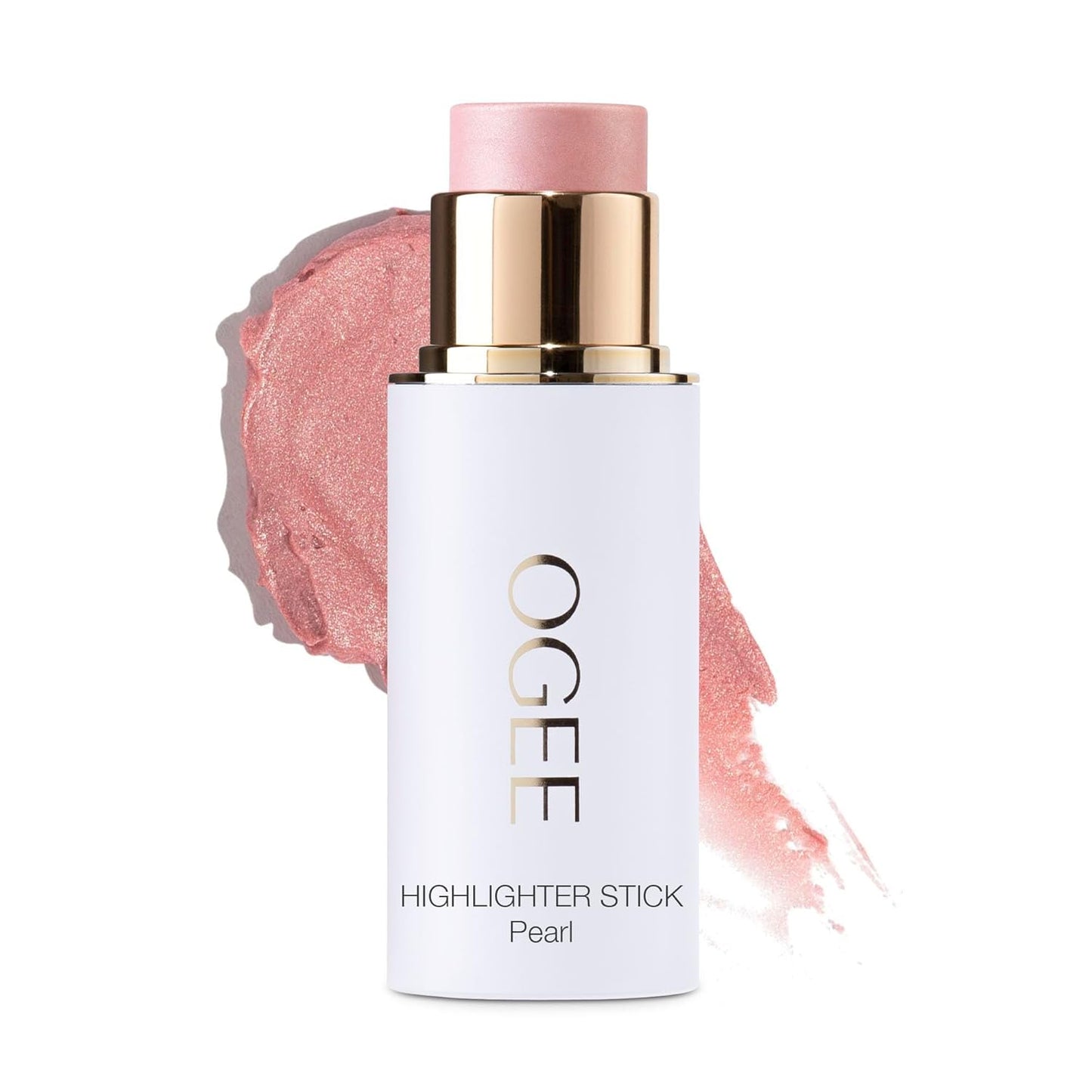 Ogee Sculpted Face Stick (PEARL - PEARLESCENT PEONY SHIMMER) Certified Organic Highlighter Makeup - Multi-Use Glow Highlighter Stick