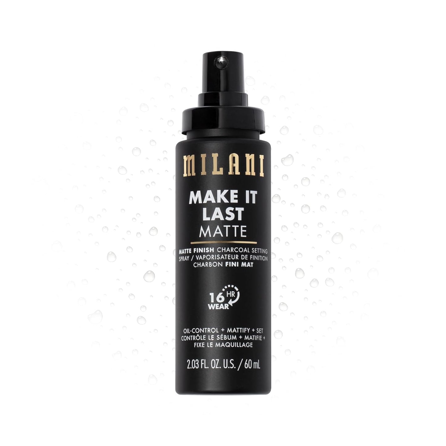 Milani Setting Spray + Primer, Make It Last Matte- Oil Absorbing Charcoal Formula to Control Shine, Matte Finish Setting Spray for Makeup and Primer for Oily Skin, Prime +Correct + Set, 2.03 Fl. Oz