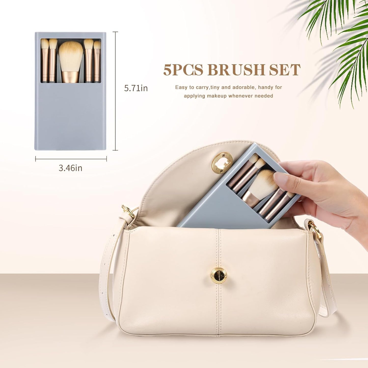 Travel Makeup Brush Set, travel make up brushes sets mini eye shadow kits small size eyeshadow case eyes makup brushed makeuo soft brushs basic cosmetic profesional tools (Sky Blue)