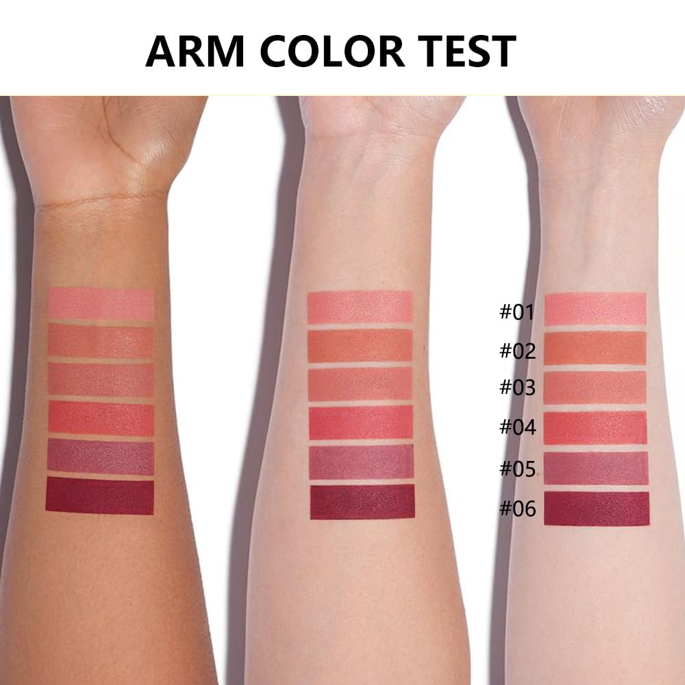 Matte Lipstick Crayon Set for Women, Rose Pink 24 Hour Lipstick Lip Liner Pencil, Neutral Lip Stick Lipliner Long Lasting Waterproof Smudge Proof, Vegan & Cruelty-Free, 01