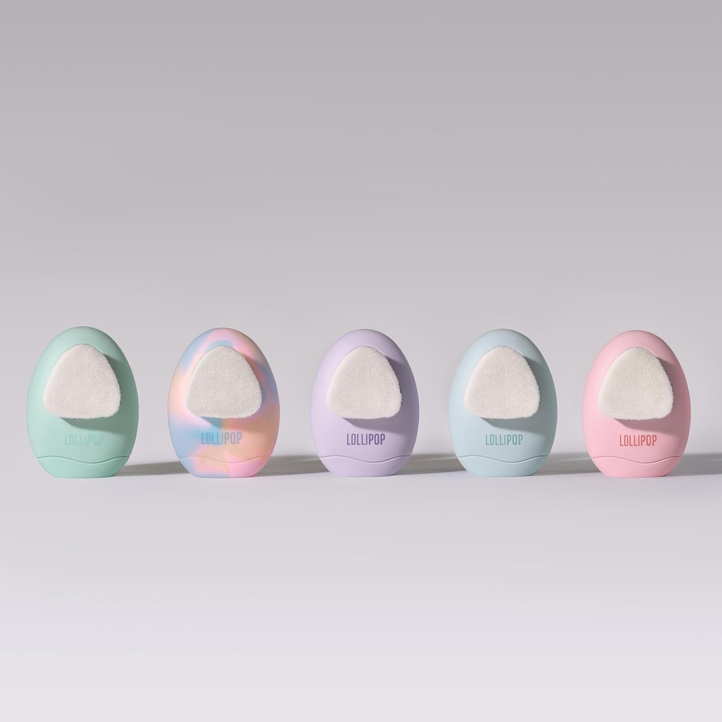 LOLLIPOP Dual-Sided Facial Cleansing Brush | Palm Size Silicone Face Exfoliator and Soft Fiber Cleanser | Manual Face Scrubber for Pores, Makeup Removal, Blackhead and Skincare Routine, Bubblegum