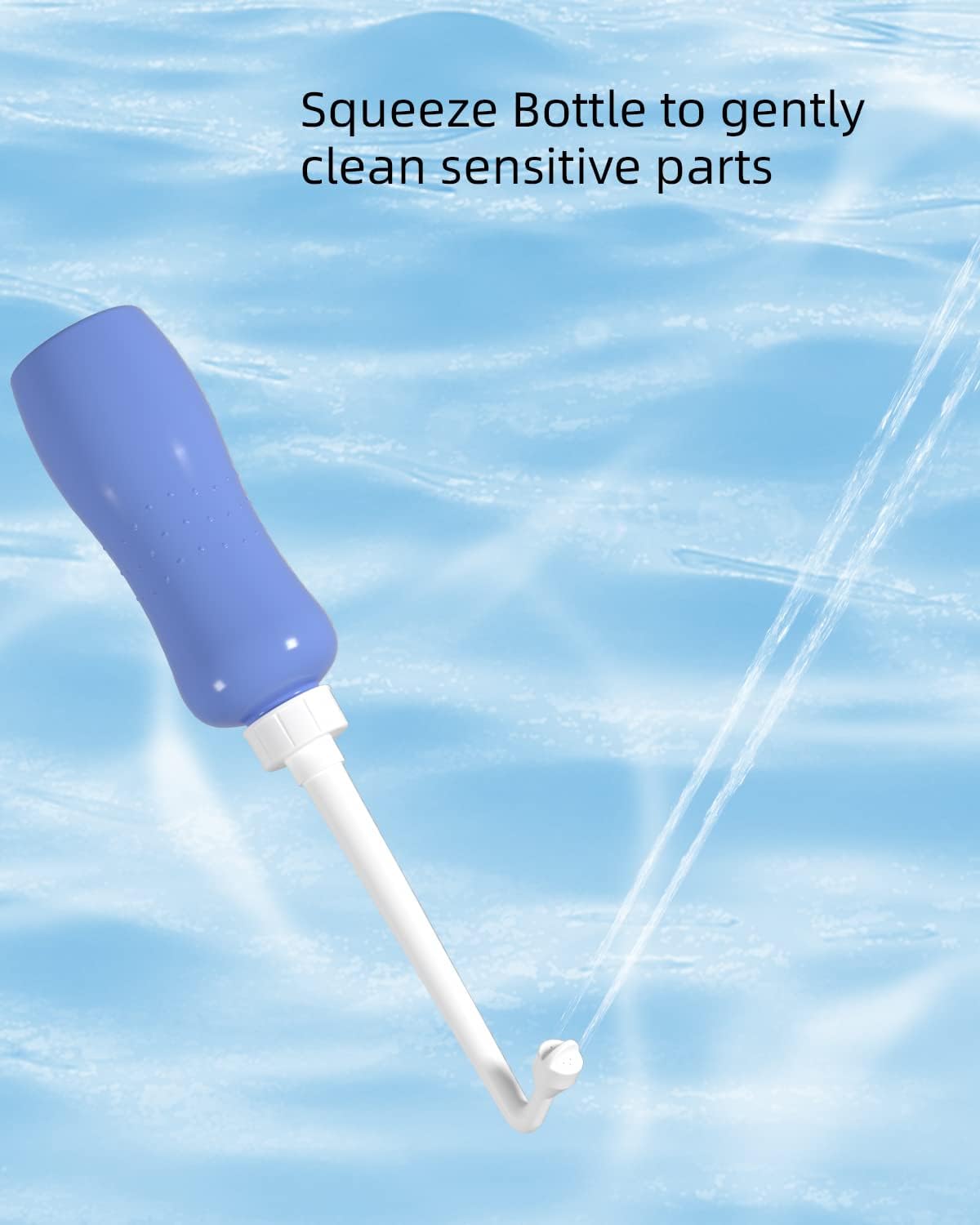 Hibbent Portable Bidet for Travel, Handheld Travel Bidet, Personal Hygiene Care, Extended Nozzle, 17oz(500ml), Purple