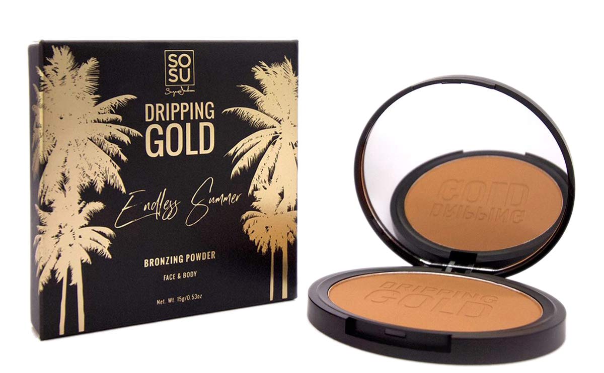 SOSU Endless Summer Matte Bronzing Powder! Face And Body Bronzer Powder! Highly Pigmented Compact Mini Bronzer! Suitable For Face & Body! Choose From Illuminating Or Matte! (Matte)