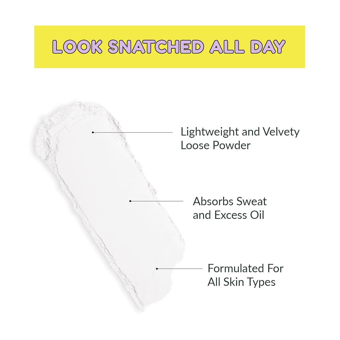 Kimchi Chic Beauty That WhitePowder Set and Bake Mattifying Setting Powder for Makeup, Extra Fluffy Loose Face Powder Poof, Soft Natural Face Makeup Helps Minimize the Appearance of Fine Lines, White