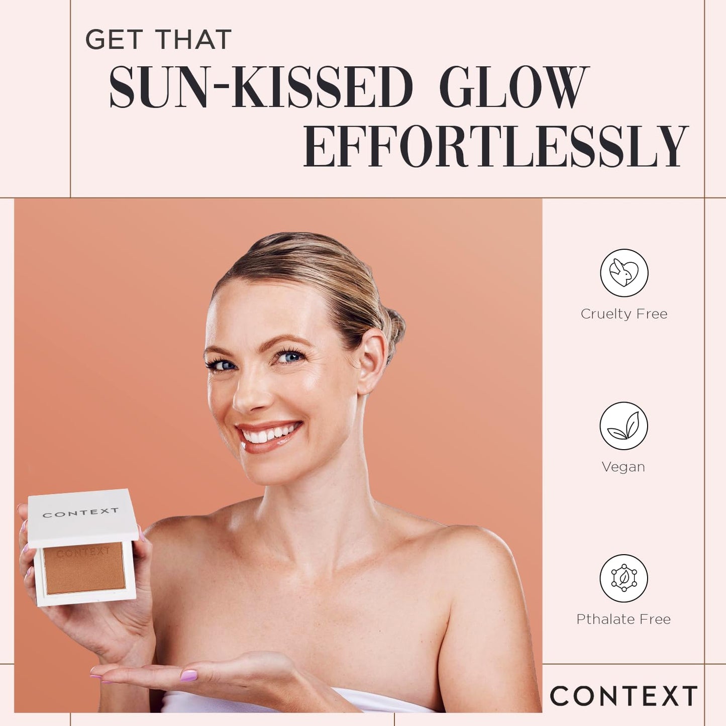 Context Skin Matte Bronzer Powder | Vegan & Cruelty-Free Powder Bronzer for Face | Sun-Kissed Makeup Finish | Long-Lasting, Buildable Coverage Skin Tones | Undisputed