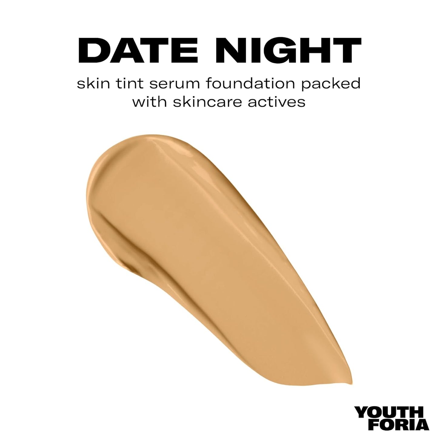 Youthforia Date Night Skin Tint Serum Foundation, Light-Medium Coverage, Hydrating Formula, Vegan & Cruelty-Free, 315 Light Medium to Medium - Neutral
