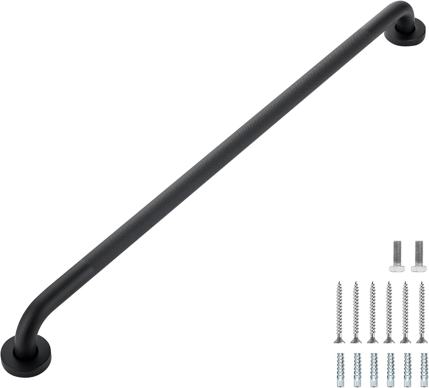 Grab Bars for Shower, 1 Pack 32-Inch Anti Slip Shower Handles for Elderly, Safety Shower Grab Bar, Stainless Steel Handicap Grab Bars for Bathroom (Black 1" Diameter)