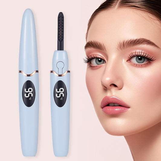 Heated Eyelash Curlers Electric Eyelash Curler with LED Display, 4 Temperature Modes Anti-Burn USB Rechargeable Natural Curling 24H Long Lasting for Women Makeup Tools Gifts