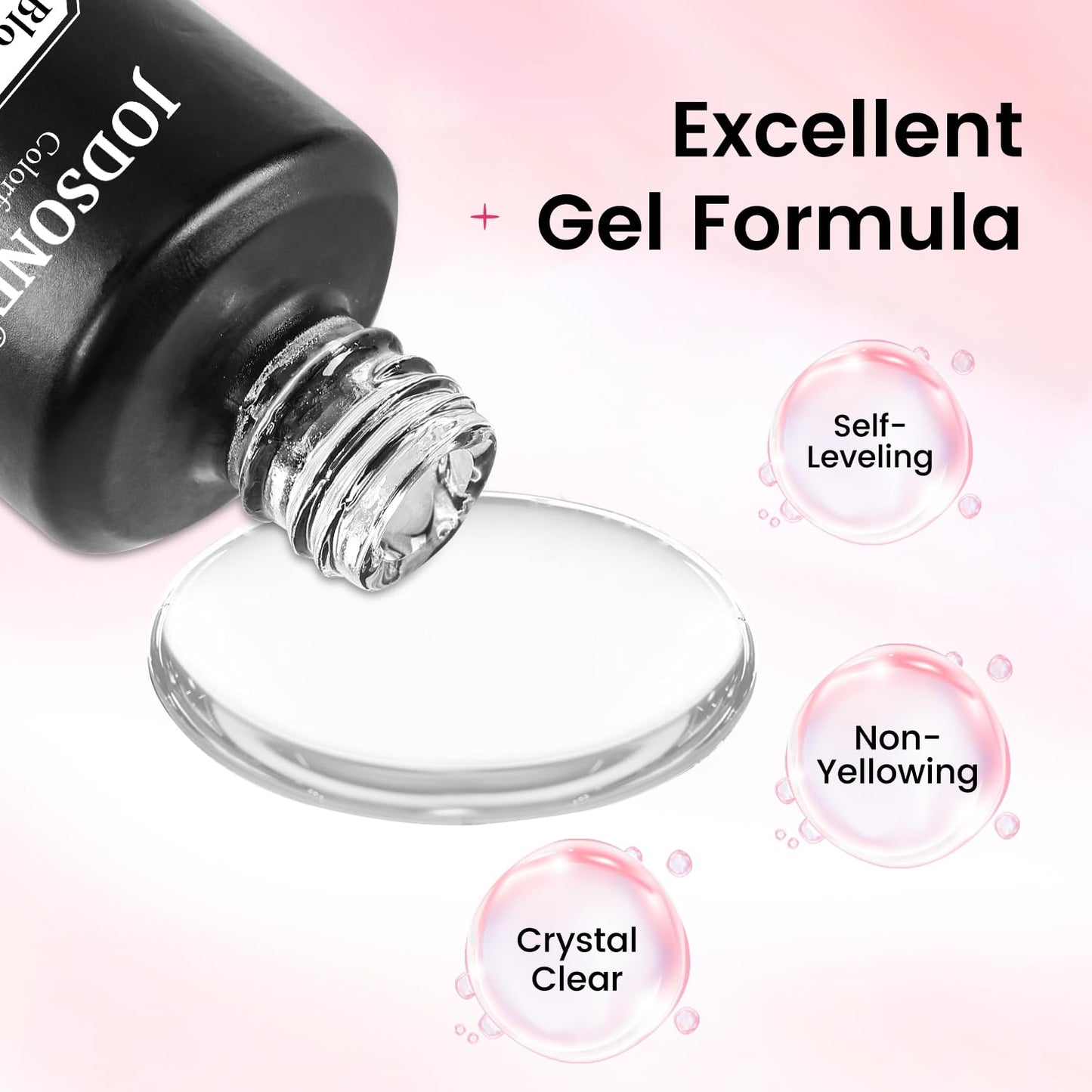 JODSONE Blooming Clear Gel Nail Polish, 15ml for Spreading & Watercolor Effects, Floral Nail Art Design, U V & LED Cure, Light Up Your Nail Life