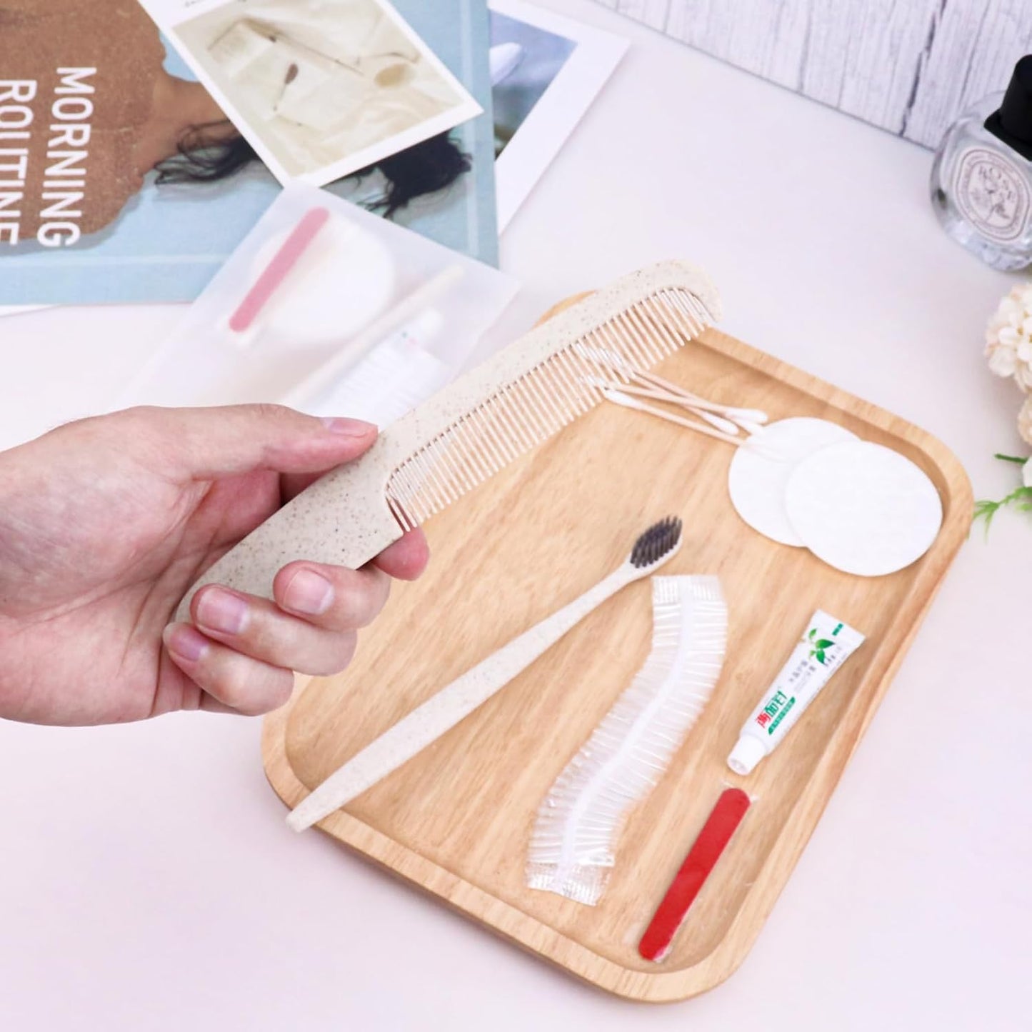 Hygiene Kit, Hygiene Kit Bulk, Travel Hygiene Kit With Toothbrush, Toothpaste, Care Package, Comb, Shower Cap, Individually Packed, Suitable For Hotel, Home, Camping, Travel (100-PACK)