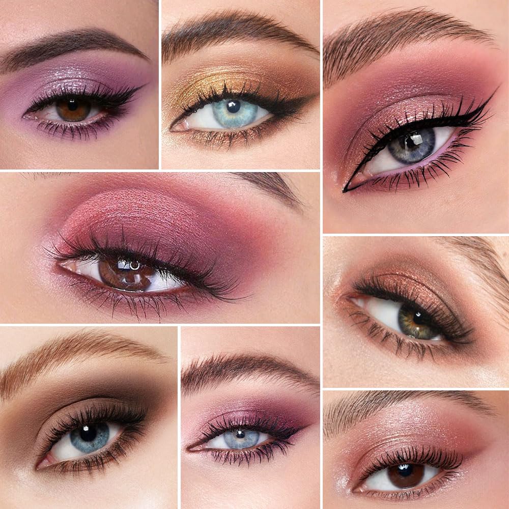 25 Colors Nude Champagne Gold Glitter Matte Shimmer Eyeshadow Palette for Eye Makeup,High Pigmented Brown Eye Shadow Primers Powder Palet de sombras de ojos