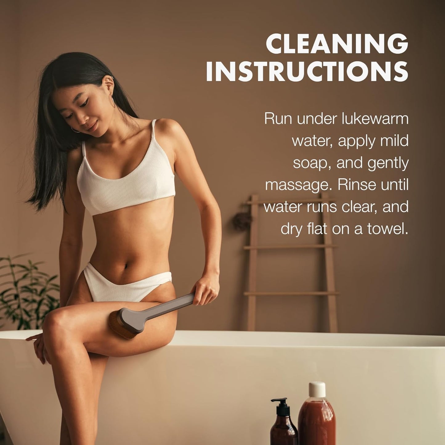 SONN Self Tanner Brushes - Body and Face Kabuki Brush Applicator for Fake Tan, Lotion, Makeup, and Sunscreen, Back Brush Applicator for Sunless Tanner and cream (Combo Pack)