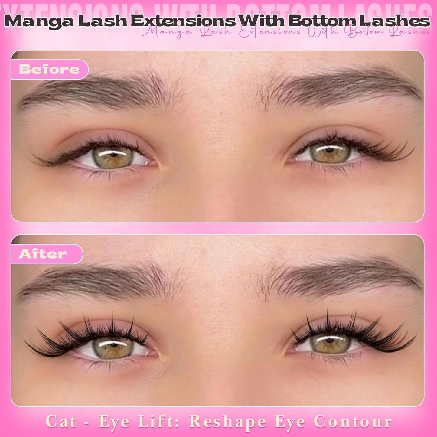Fox Eye Lash Clusters Fairy Eyelash Clusters with Bottom Lashes Wispy Spiky Cluster Eyelash Extensions Natural C Curly Individual Lashes Manga Lash Extension Left+Right Cat Eye Lash Cluster by Pleell