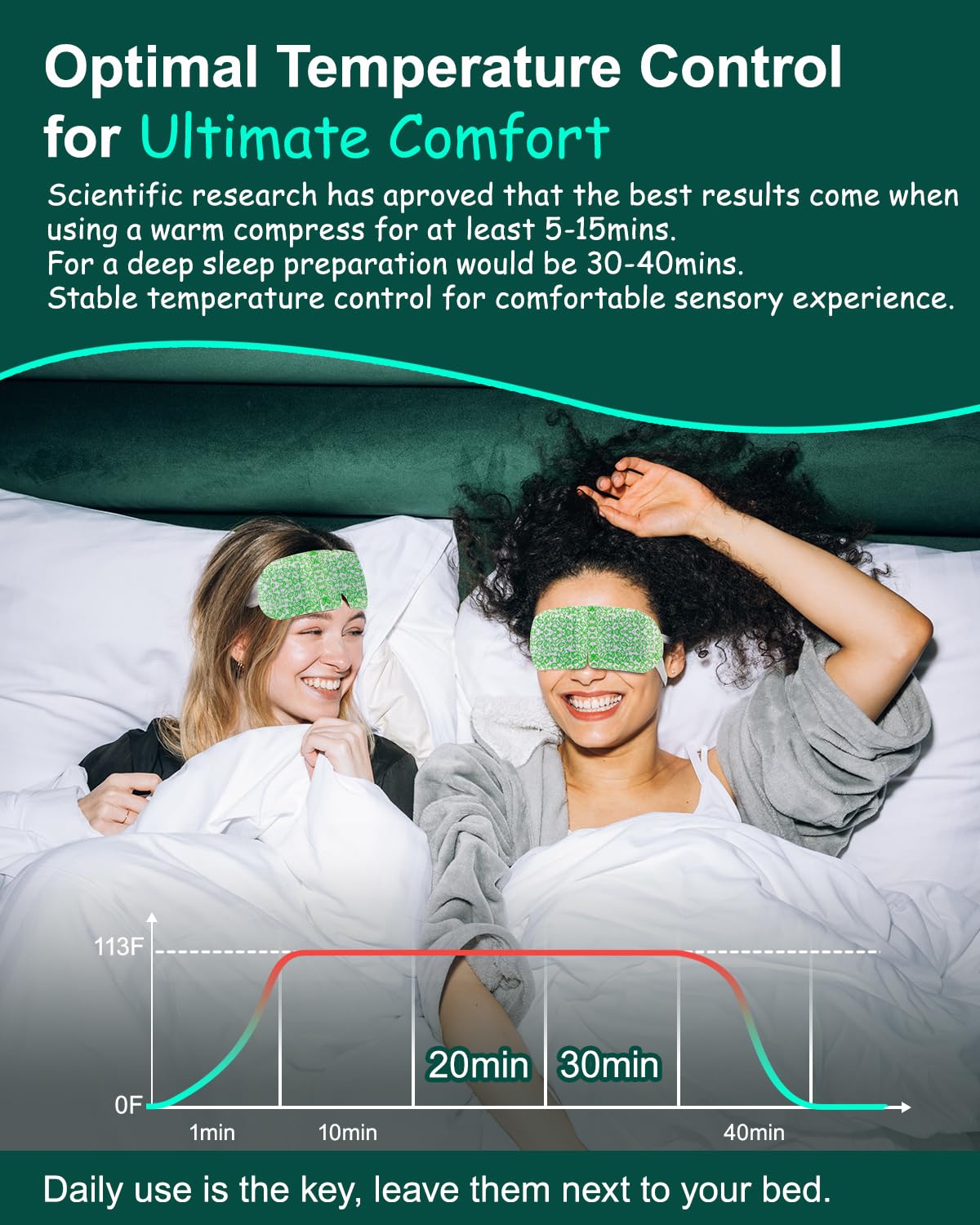 16 Packs Steam Eye Masks for Dry Eyes, SPA Warm Eye Mask, Relief Eye Fatigue Hot Sleep Eye Mask for Puffy Eyes Mask, Disposable Moist Heating Compress Pads for Sleeping- Unscented3