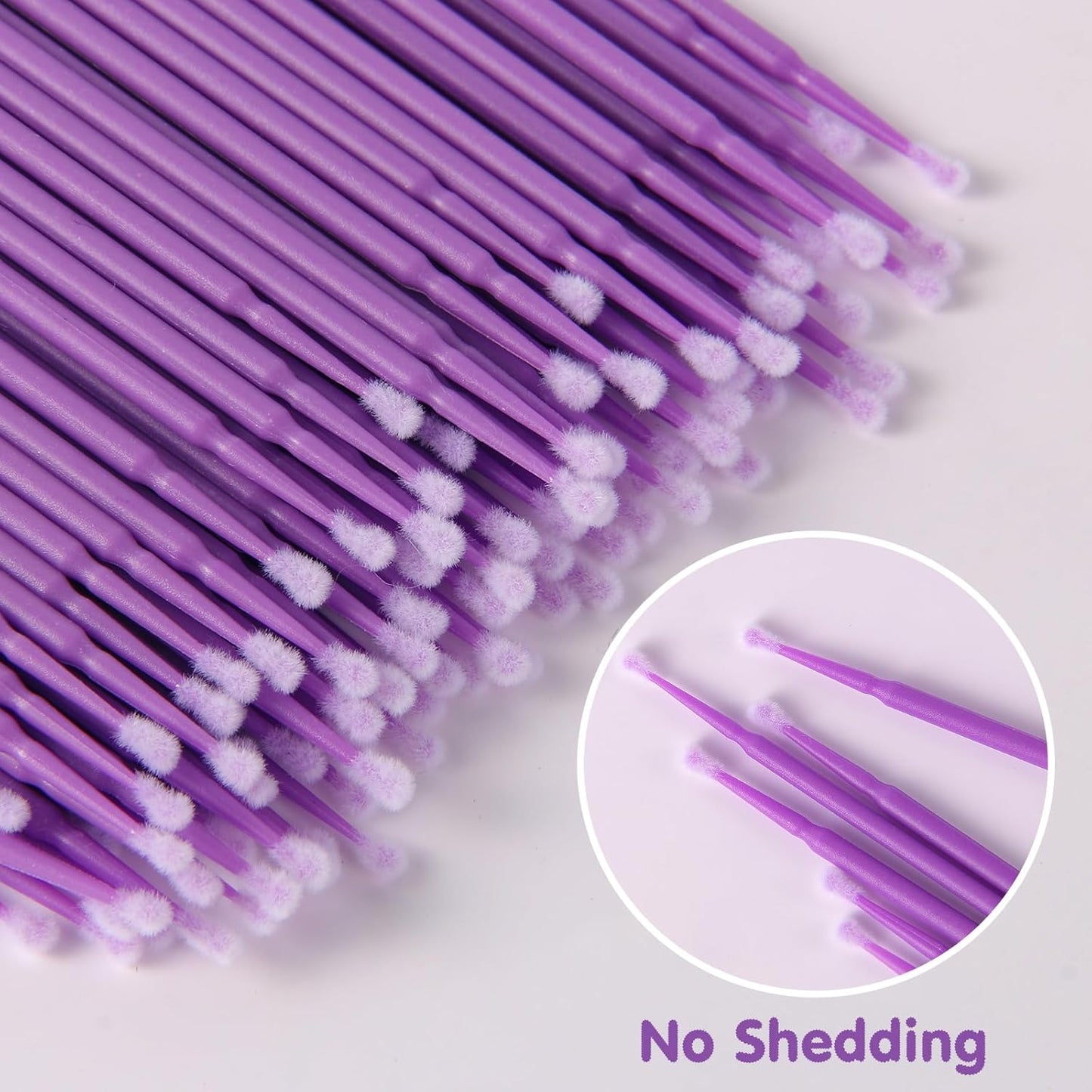 400PCS Disposable Micro Swabs for Eyelash Extension, Micro Cotton Swabs, Micro Applicators Eyelash Swabs for Makeup Application (Purple)