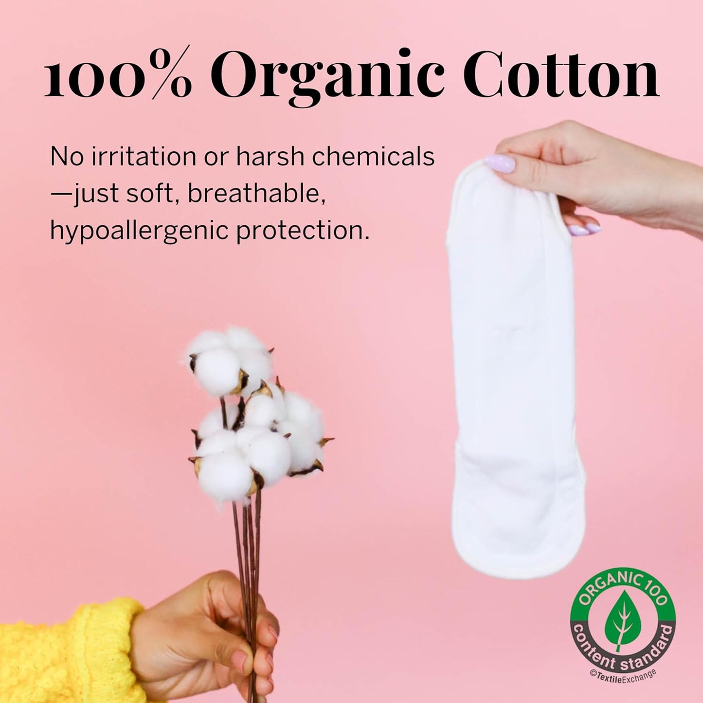 Pixie Cotton Cloth Pads - 100% Organic Reusable Cotton -Ranked 1 for Softest Menstrual Sanitary Napkins - Machine Washable & Includes Free Wet Bag - Menstrual Liner (Regular)