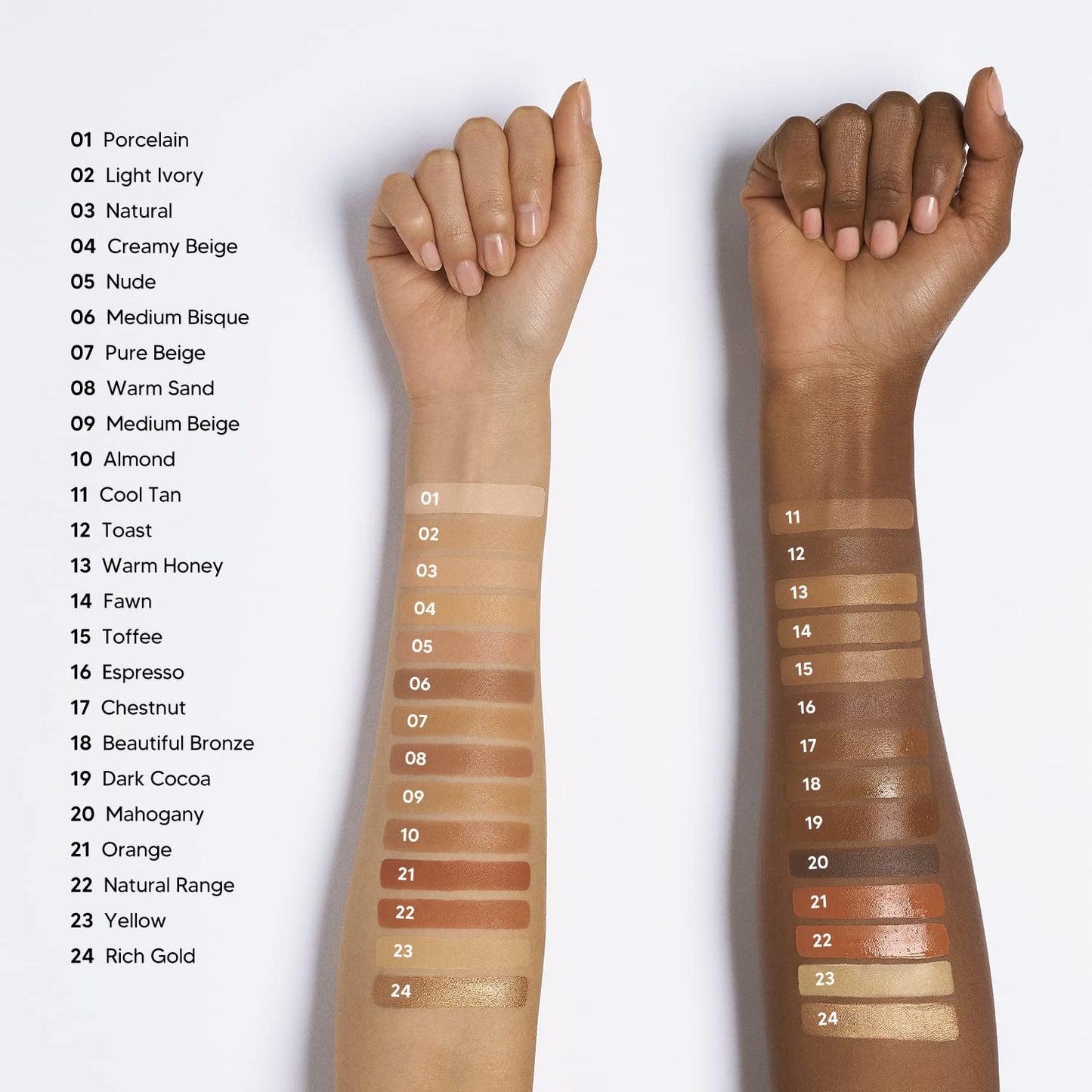 Ruby Kisses HD Brush Concealer & Foundation, Full Coverage, Color Correcting, Highlight, Contour 3 Pack (Dark Cocoa)