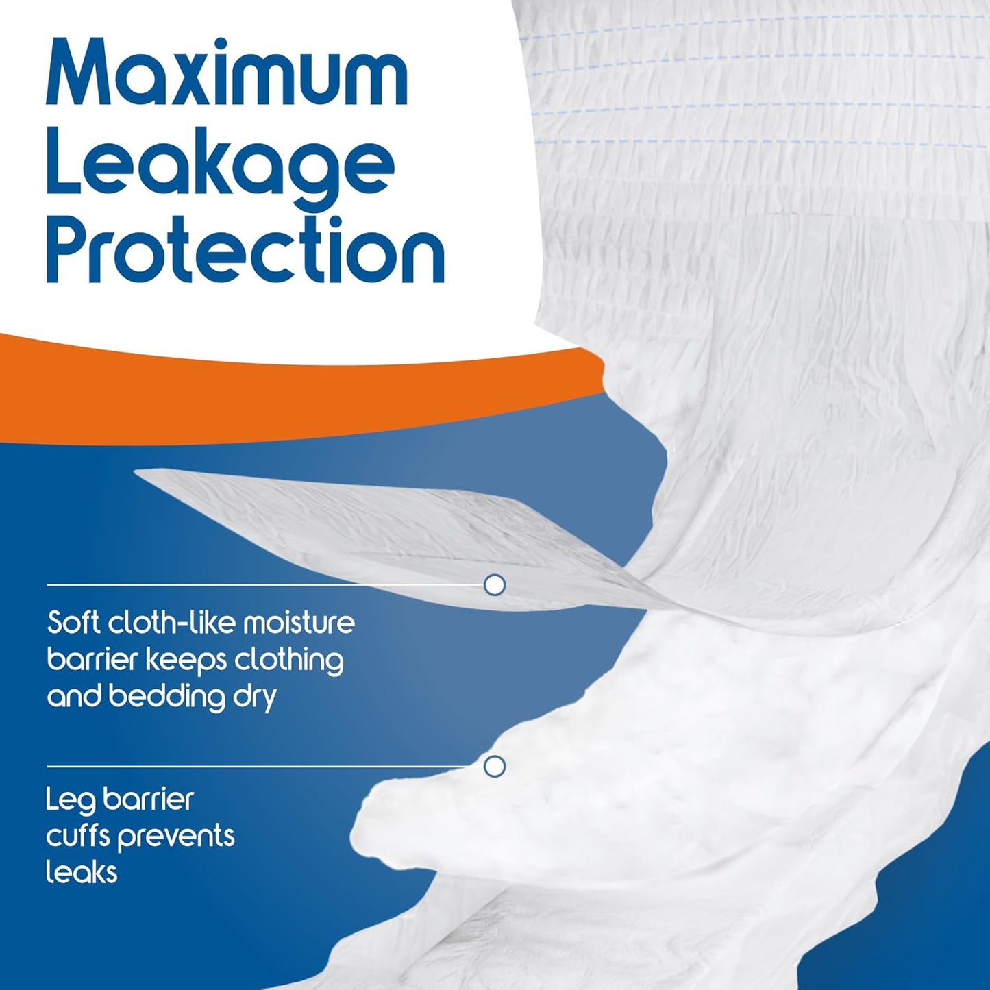 Inspire Protective Underwear for Men and Women | Adult Diapers | Bowel Incontinence Underwear for Adults | Disposable Underwear - 4 Bags of 20 | 80 Total (Small/Medium)