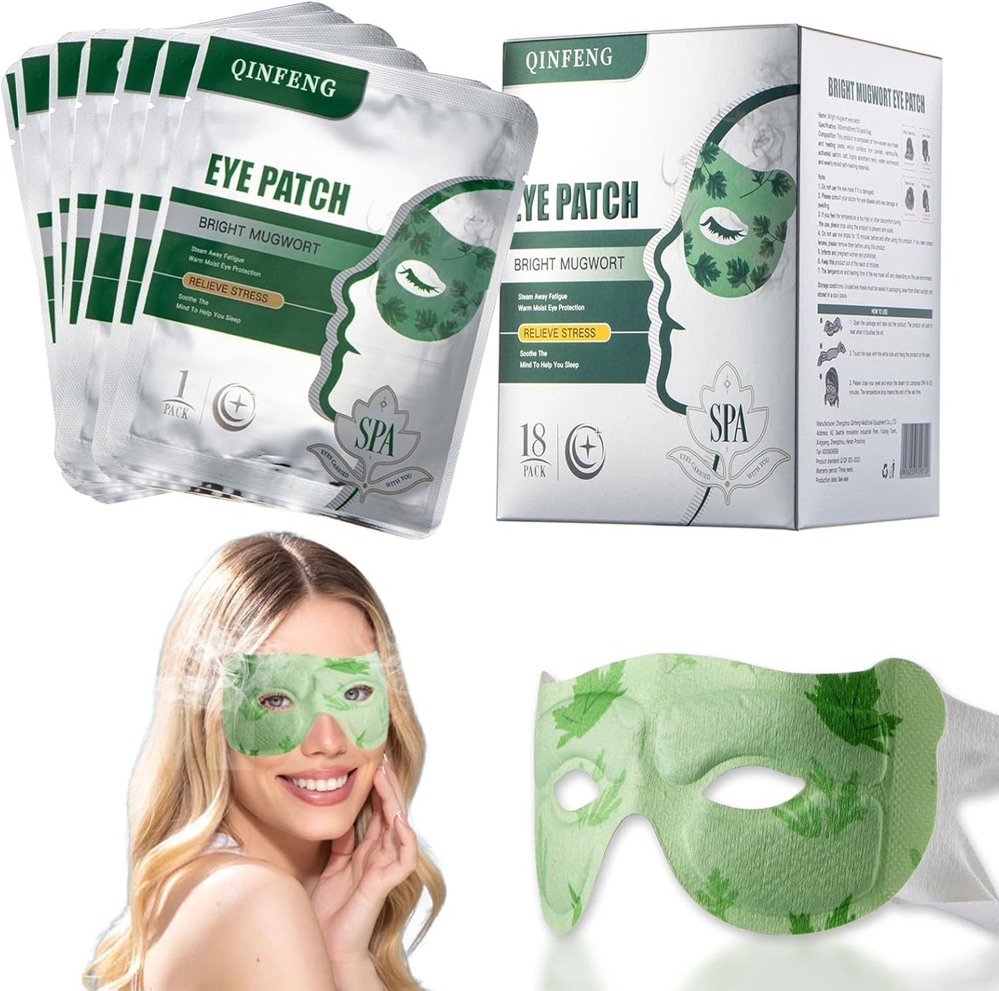 18 Packs Steam Eye Masks for Dry Eyes Hollow Spa Warm Eye Mask, Heated Eye Mask Reduce Puffiness & Dark Circles, Hydrate & Soothe Tired Eyes, Travel Essentials, Business Trip, Party Favors, Unscented