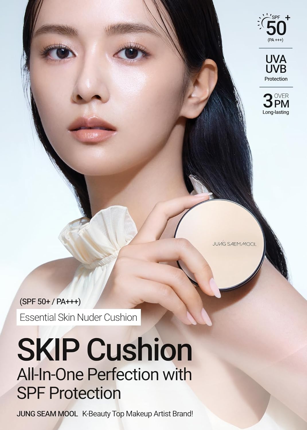[JUNGSAEMMOOL OFFICIAL] Essential Skin Nuder Cushion (07 Medium) | Refill not Included | Natural Finish | SPF50 Broad Spectrum | Foundation Makeup | Korean Makeup Artist Brand