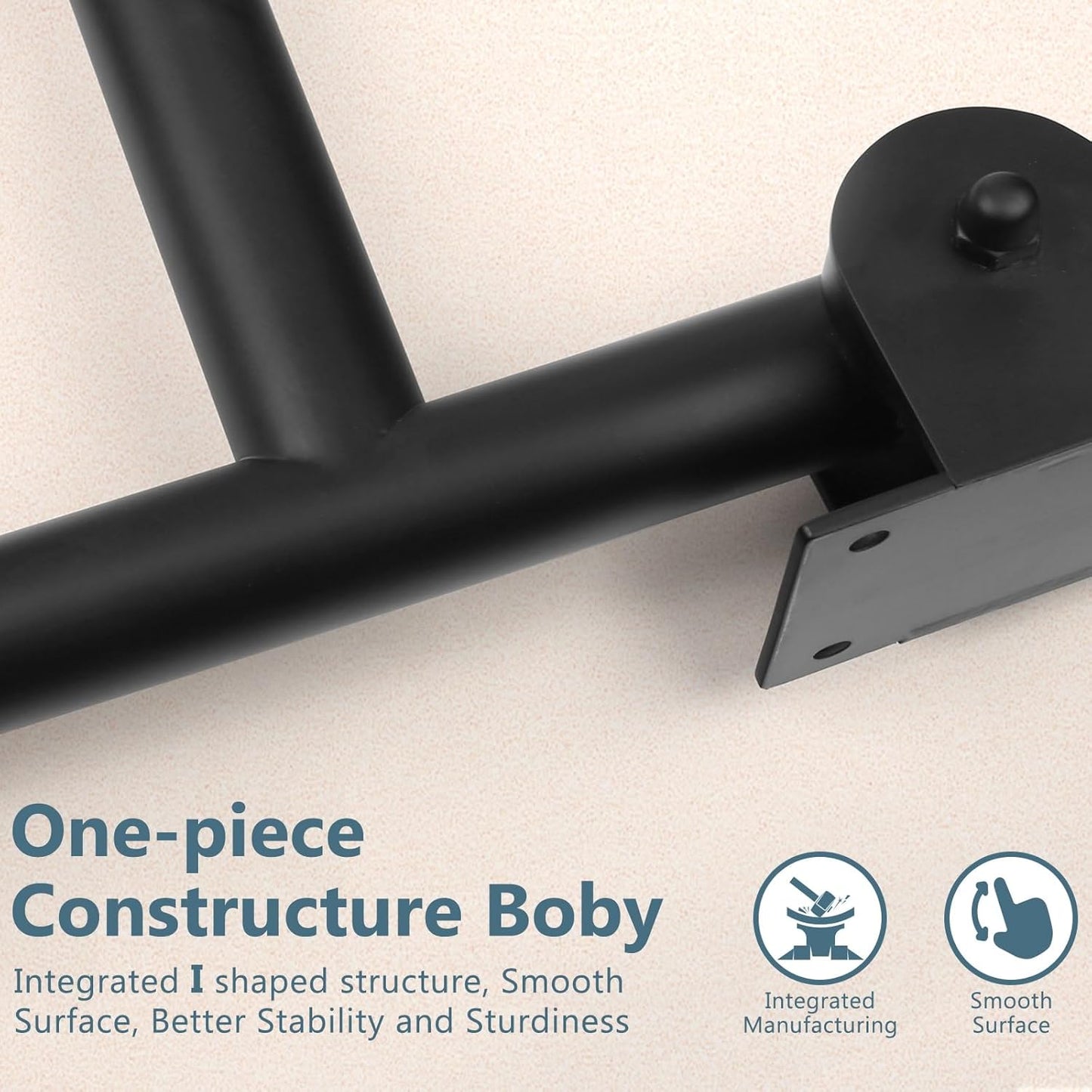 29.5 INCH Stainless Toilet Safety Rails, Matte Black Handicap Grab Bars for Elderly, Disabled Flip-Up Bathroom Grab Bar, Toilet Handrails Hand Grips Handle Shower Assist Aid Black