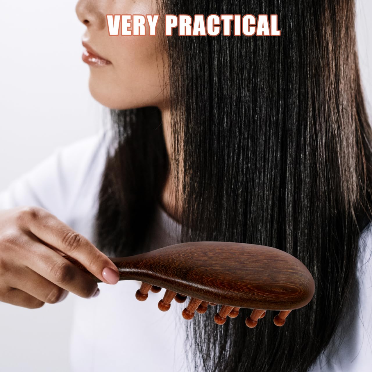VOSAREA Wooden Massage Comb Wooden Comb Mini Travel Hair Brush Natural Hair Care for Women and Men