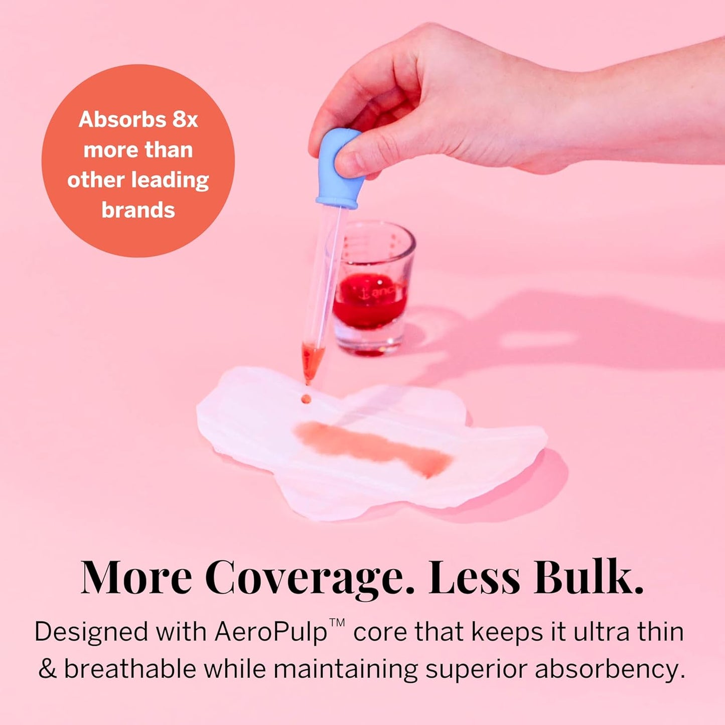 Pixie Organic Cotton Mini Pads with Wings for Women & Teens - Ultra Thin, Light Absorbency Menstrual Pads - Hypoallergenic, Unscented & Biodegradable - 64 Count