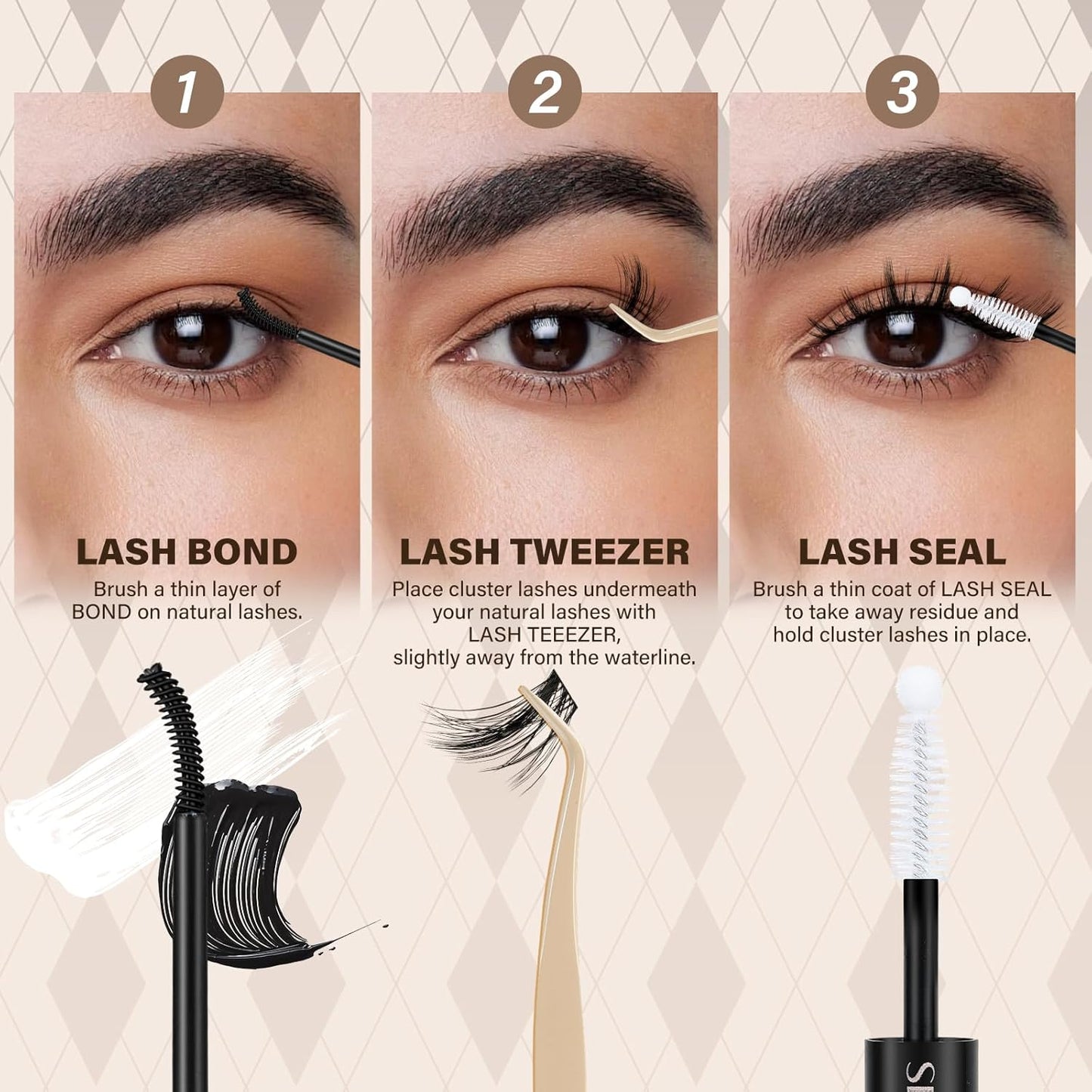 JMS&JMS Lash Clusters Kit 156Pcs CC Curl Lash Extension Kit with Lash Bond and Seal Eyelash Applictor Lash Remover Eyelash Brush Lash Extension Kit for Beginner (Side Spike-8-18mix)