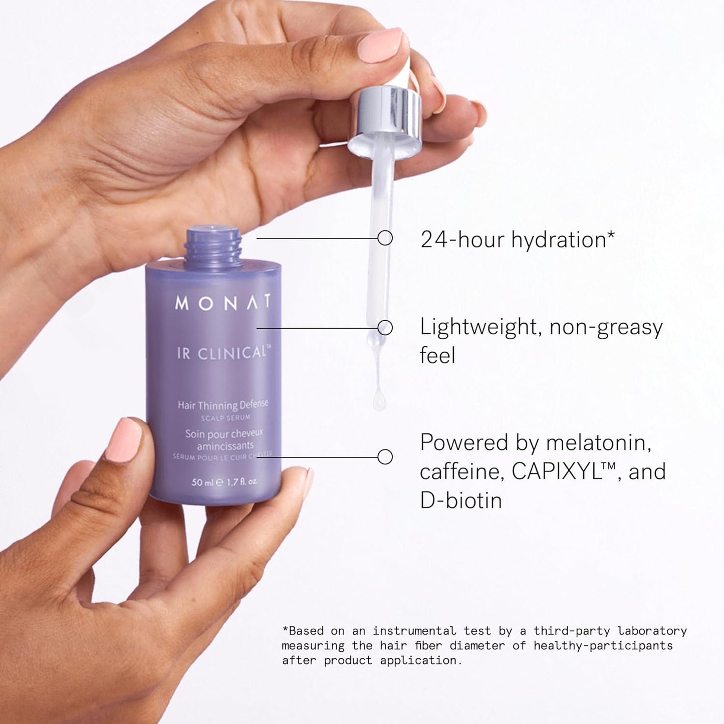 MONAT IR Clinical™ Hair Thinning Defense Scalp Serum – Nourishes Scalp, Reduces Breakage, Boosts Hair Density, and Supports Thicker, Fuller-Looking Hair with a Lightweight, Non-Greasy Formula