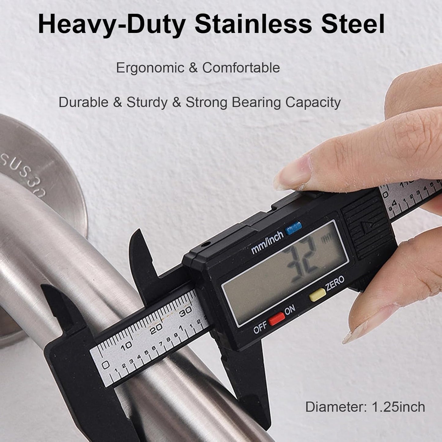 24 Inch Shower Grab Bar, Anti Slip Grab Bar for Bathtubs Showers Toilet, Safety Stainless Steel Shower Handles Hand Rail for Senior, Elderly, Handicap, Pregnant, Children