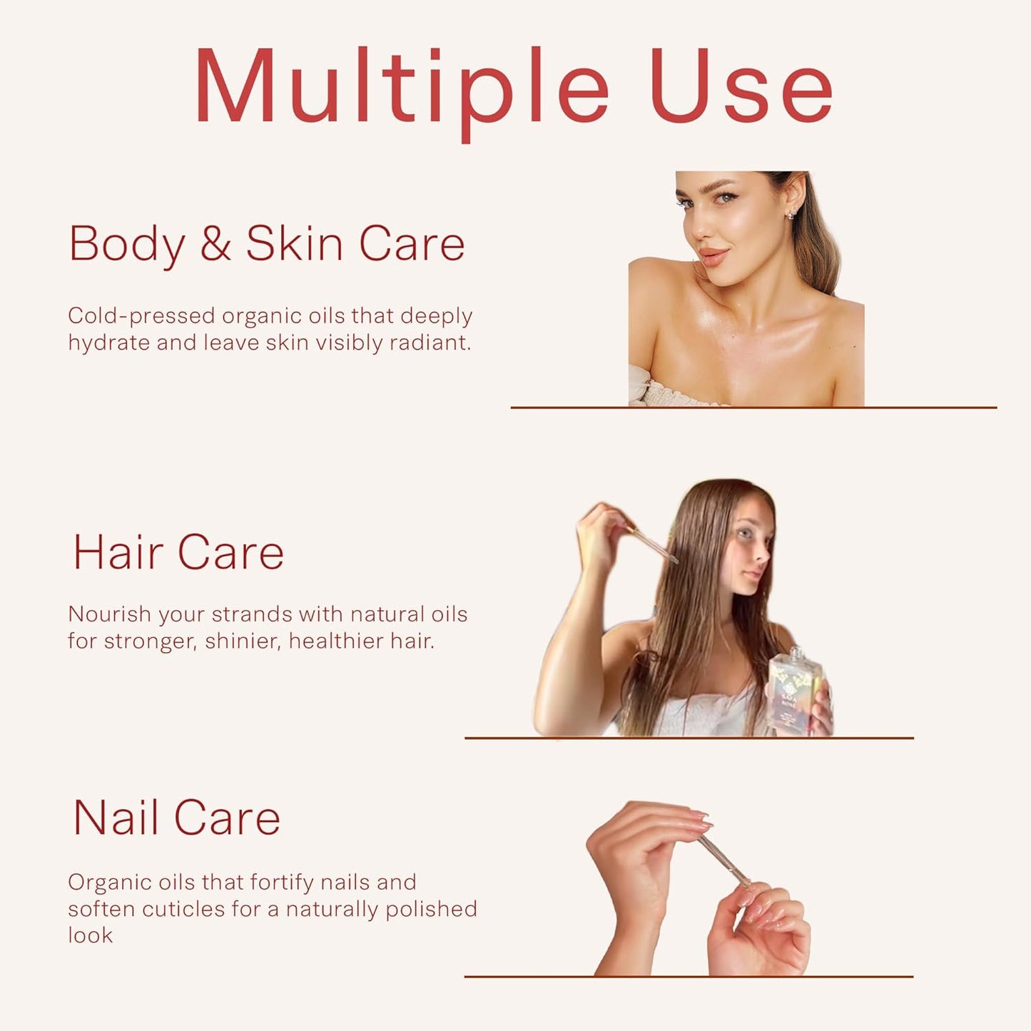 SAFA Rosé Oil - Organic Rose Essential Oil for Face, Body, Hair, Nails & Aromatherapy | After Shower Body Oil | Skin Moisturizer - Natural Scented Perfume for Women - 4 Fl Oz