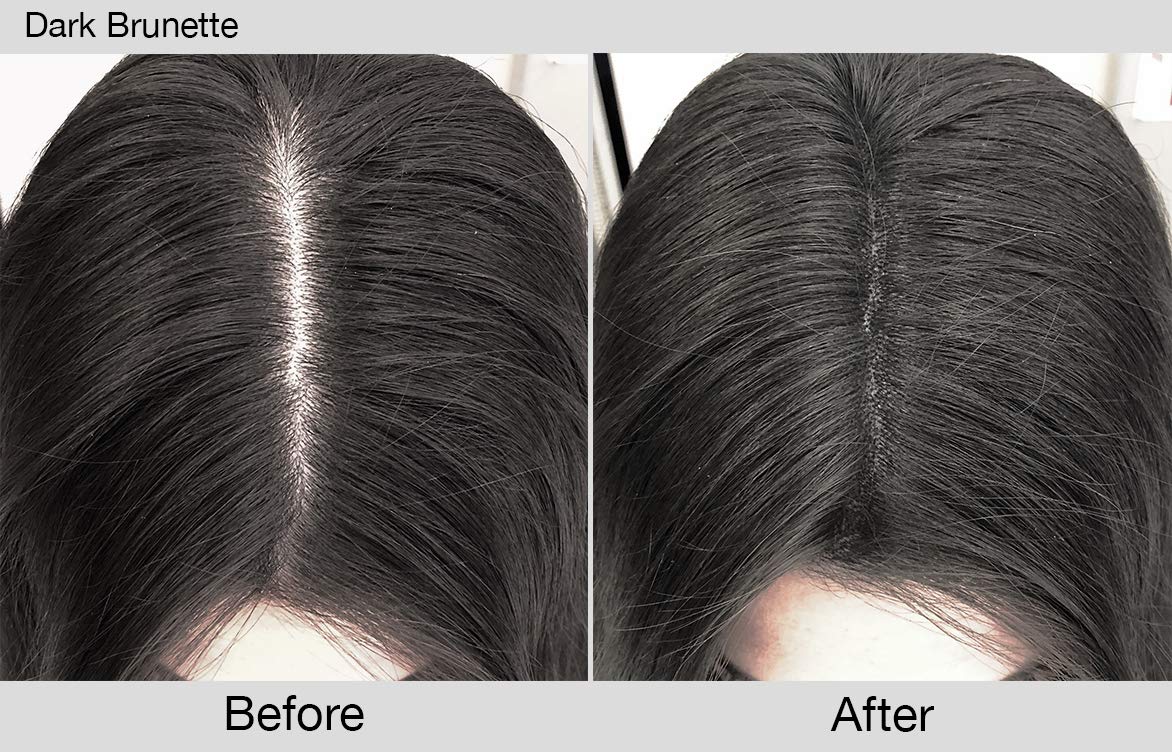 Joan Rivers Great Hair Day Root Touch Up Powder – Fill-in Powder for Thicker, Fuller Looking Hair (Dark Brunette)