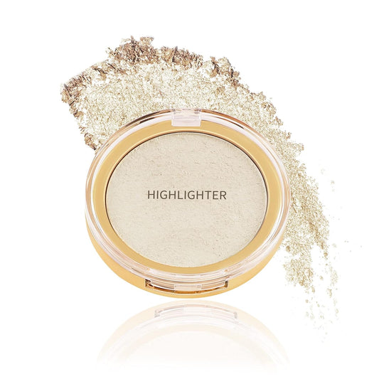 Boobeen Highlighter Powder Palette - Glow Shimmer Illuminator for Face Highlighter Makeup, Long Lasting Brighten Skin
