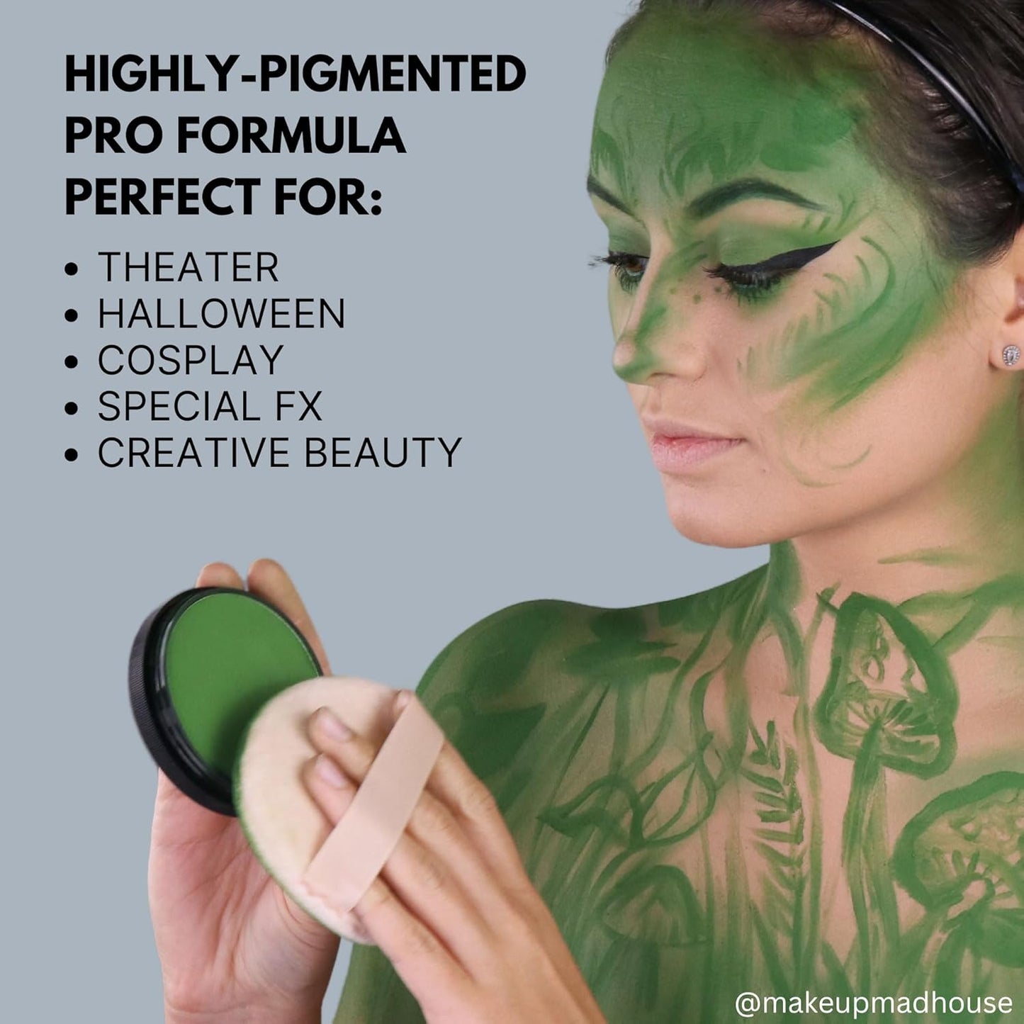 Mehron Makeup StarBlend Cake Makeup | Wet/Dry Pressed Powder | Powder Foundation | Red Face Paint & Body Paint 2 oz (56g)