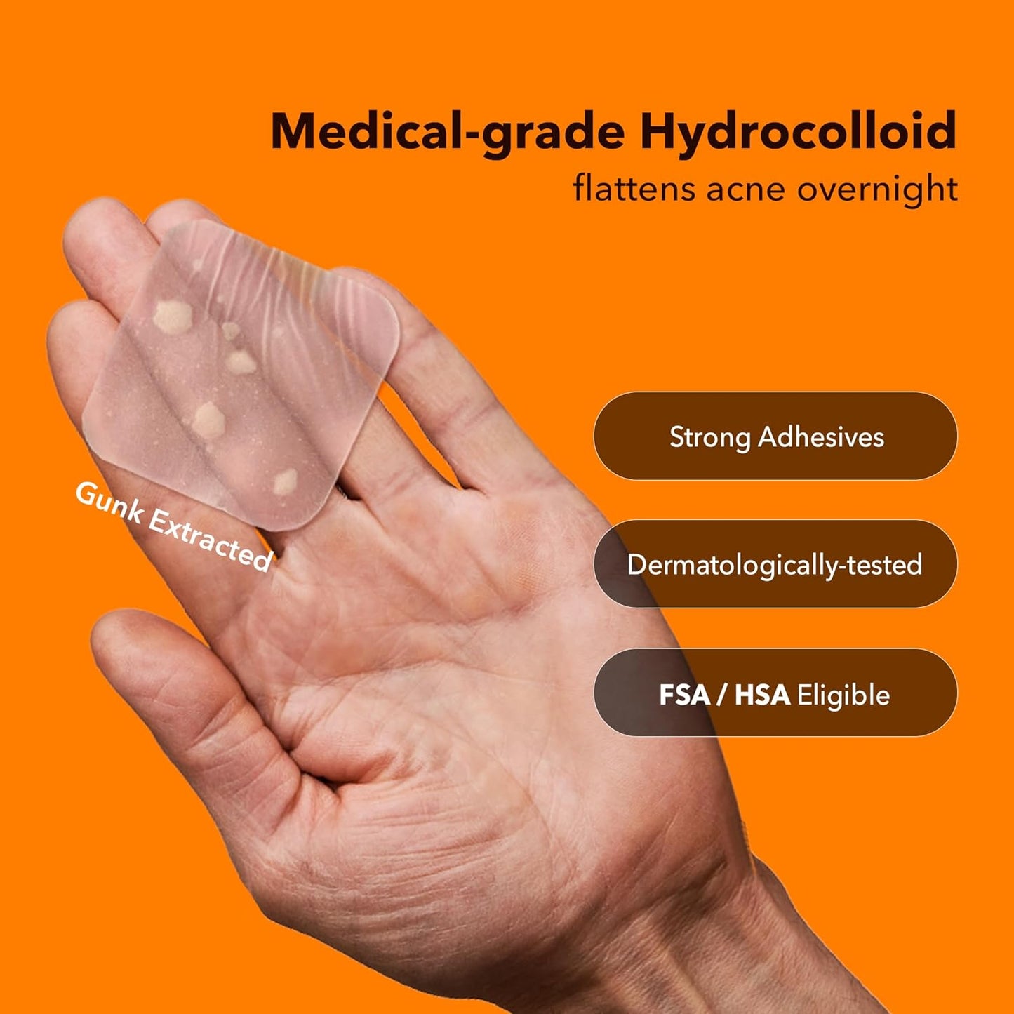 AVARELLE Acne Patches XL, Acne Cover Patch Large | Pimple Patches for Face Cheek & Nose (8 Count) | Large Hydrocolloid Acne Treatment with Tea Tree, Calendula, & Cica