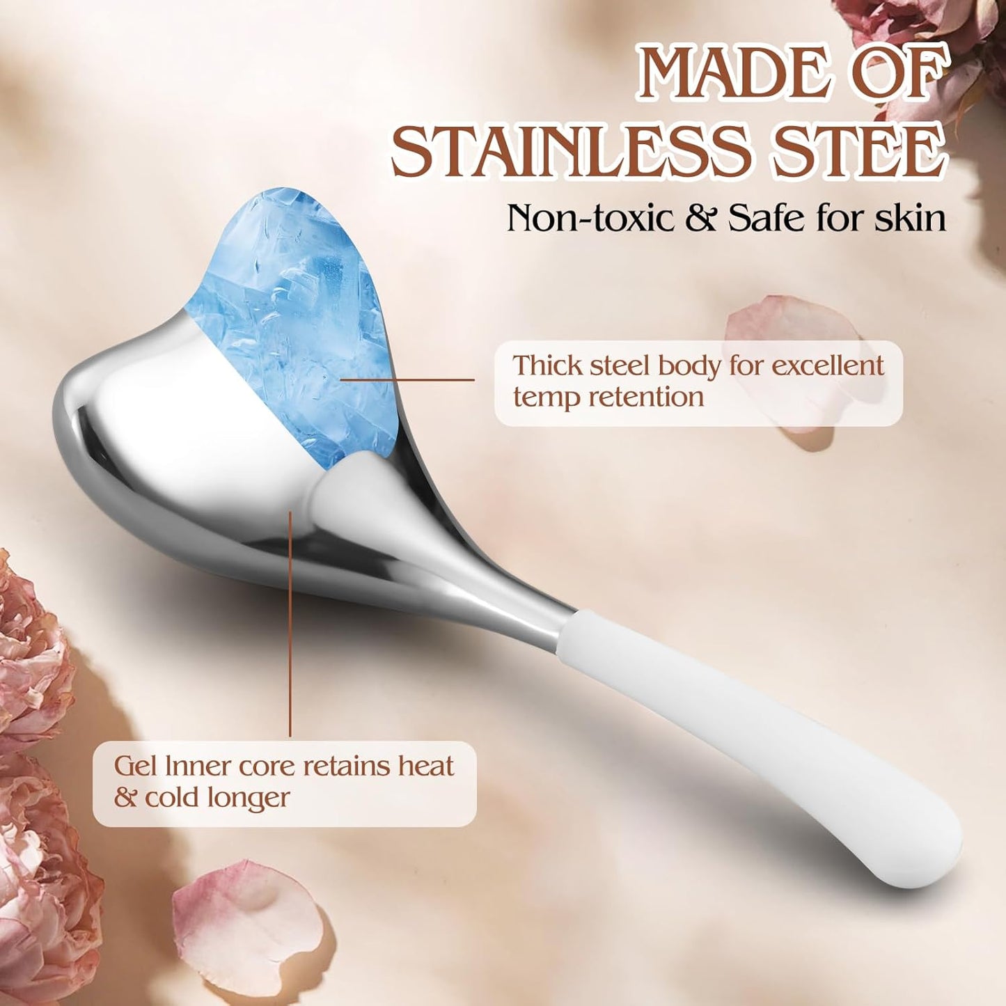 Cryo Sticks for Face - Gua Sha and Massage 2-in-1, Ice Globes-Facial Skin Care Tools for Women, Cold Globes for Facials, Cooling Face Globes