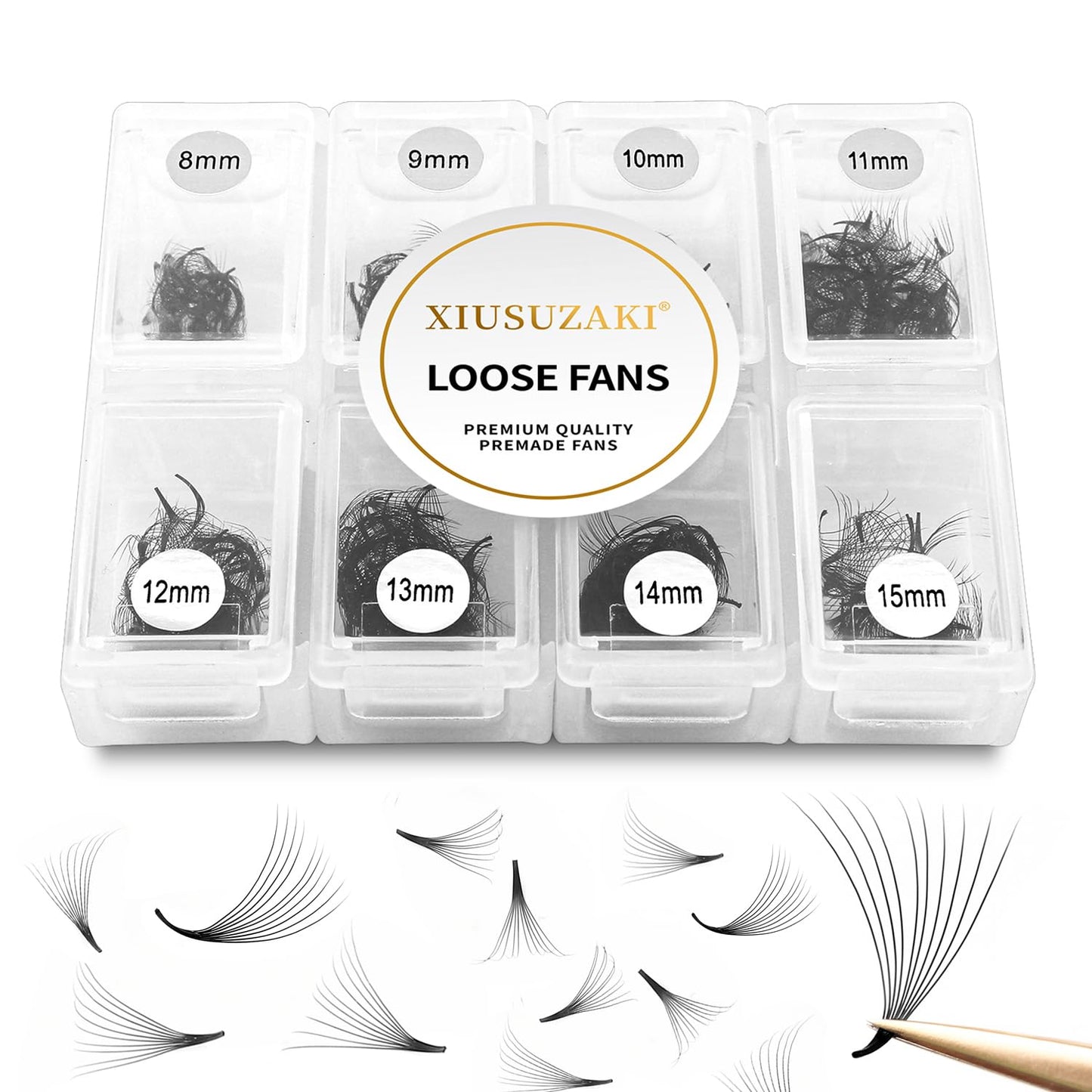 Premade Lash Fans Eyelash Extensions 600 Fans 20D Volume 0.05 Thickness D Curl Mix 8-15mm Fluffy Soft