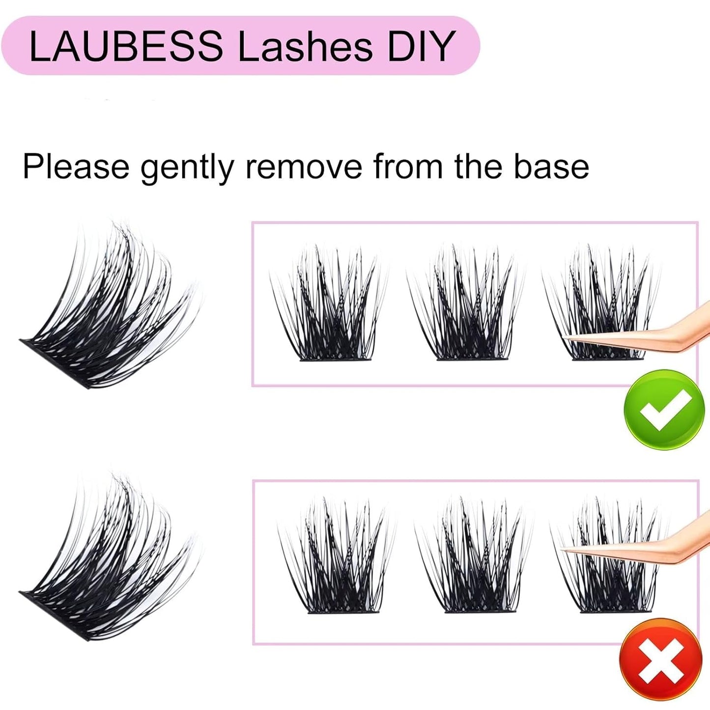 Lash Clusters 72pcs Individual Lashes D Curl Cluster Lashes 0.07mm Thickness Eyelash Clusters DIY Lash Extension Kit Cluster Eyelash Extensions (03-0.07D, 14mm)