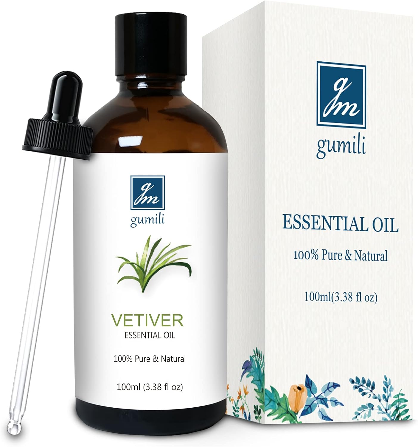 Vetiver Essential Oil Scent Oil for Home Diffuser, Perfume, Hand Soaps- 100ml/3.38 Oz