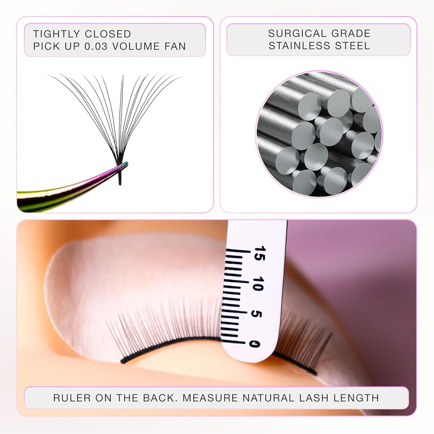 Curacoro Lash Tweezer - Professional & Precision Fiber Tip Grip Lash Tweezers for Eyelash Extensions, Multi Shapes & Purposes Tweezers for Volume, Isolation & Classic Lashes (Gold, Save Time)