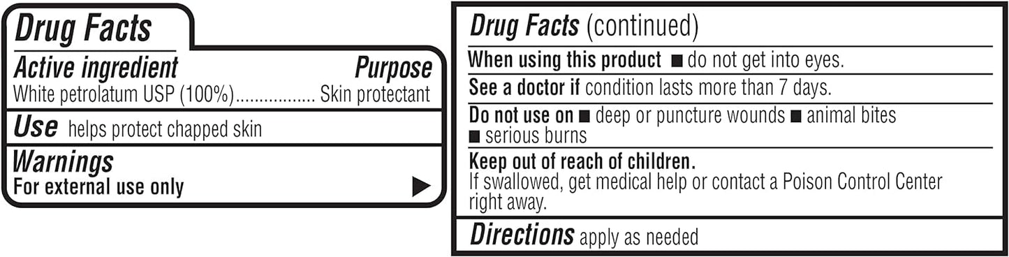 Amazon Basics Petroleum Jelly White Petrolatum Skin Protectant, Unscented, 7.5 oz, 2-Pack, (Previously Solimo)