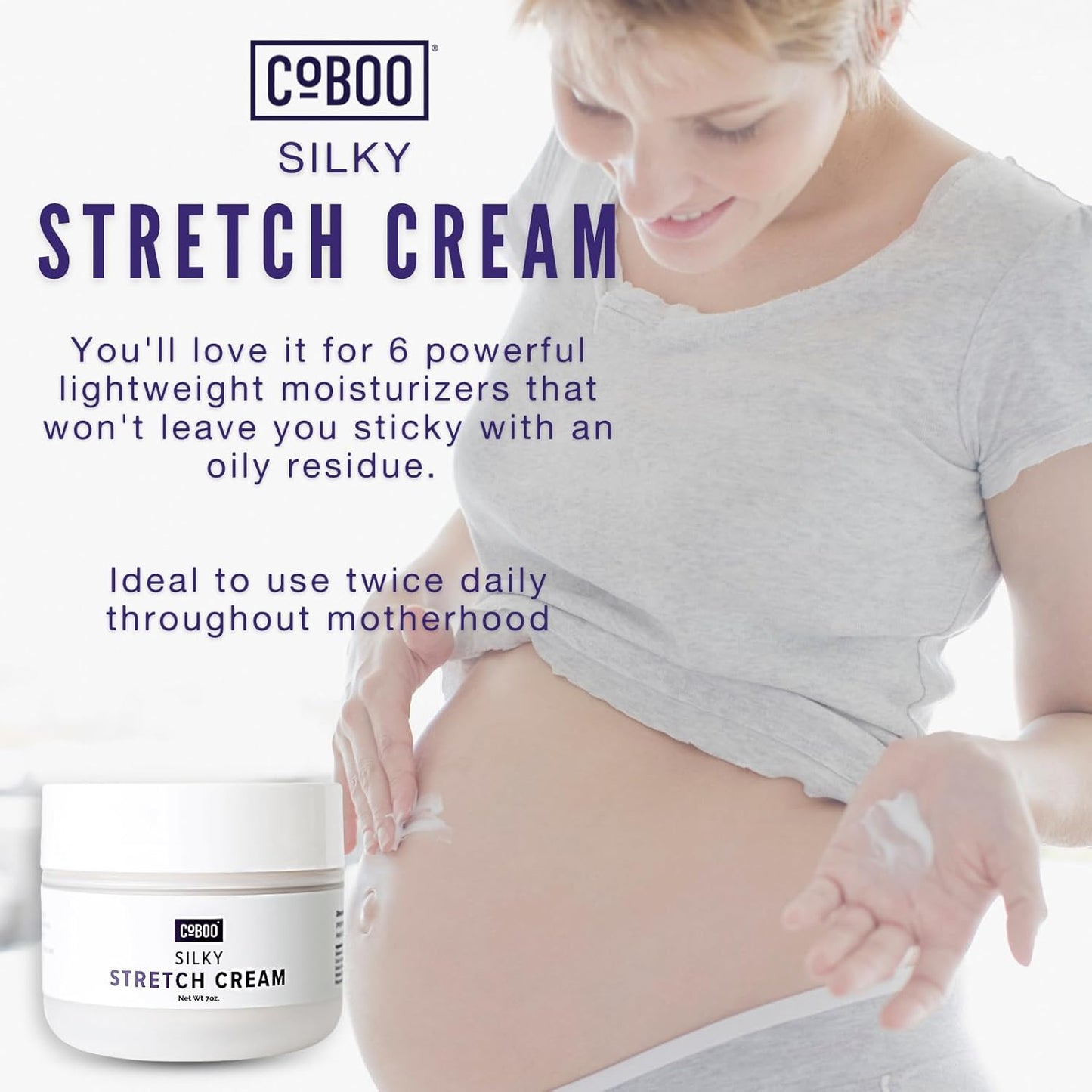 Silky Stretch Cream | Stretch Mark Cream for Pregnancy | Postpartum Essentials for Skincare | Helps Reduce Stretch Marks