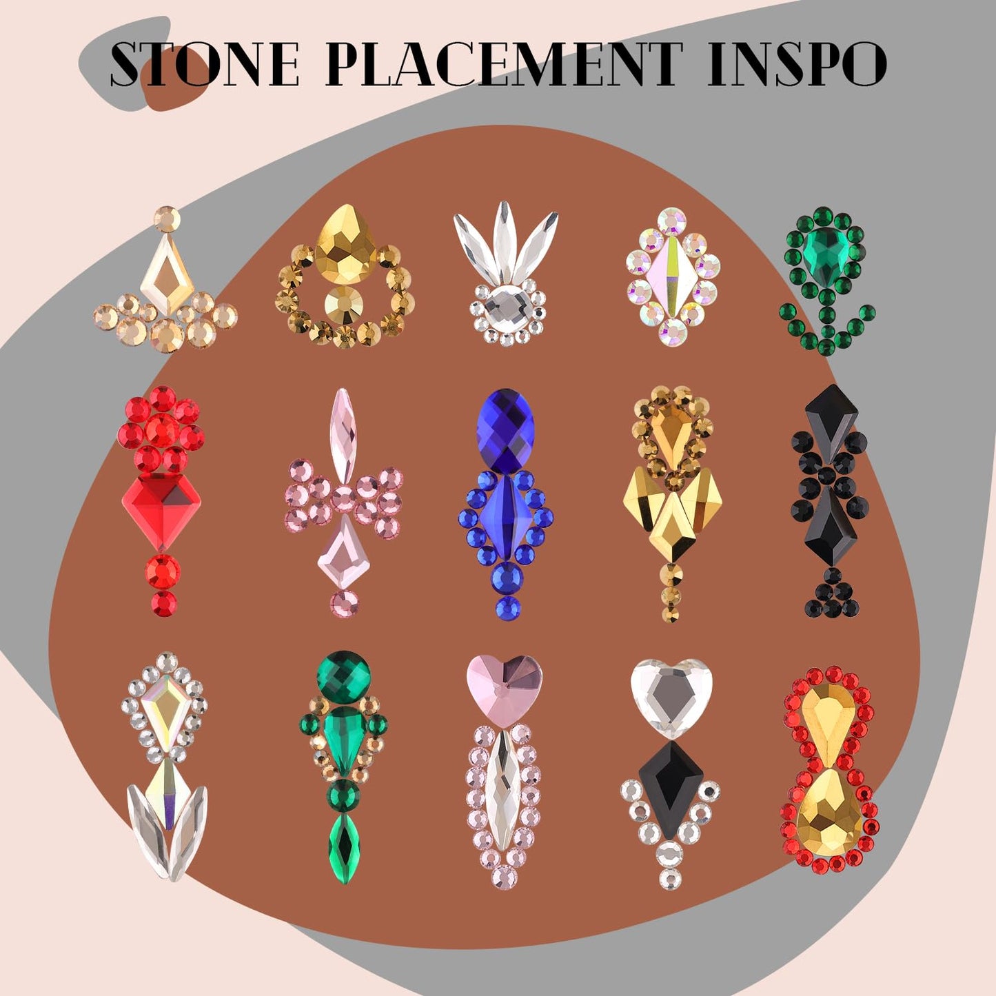 1680Pcs Royal Blue Glass Nail Rhinestones 180Pcs Multi Shapes Flatback Nail Gems + 1500Pcs 1.5-4mm Round Crystal, Manicure Nail Charms Diamond Gemstones for Acrylic Nails Decoration