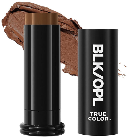 BLK/OPL Skin Perfecting Foundation Stick, SPF 15 Buildable & Blendable Face Foundation Makeup with Matte Finish - Full Coverage, Color Correcting & Sculpting - Hypoallergenic (Suede Mocha)