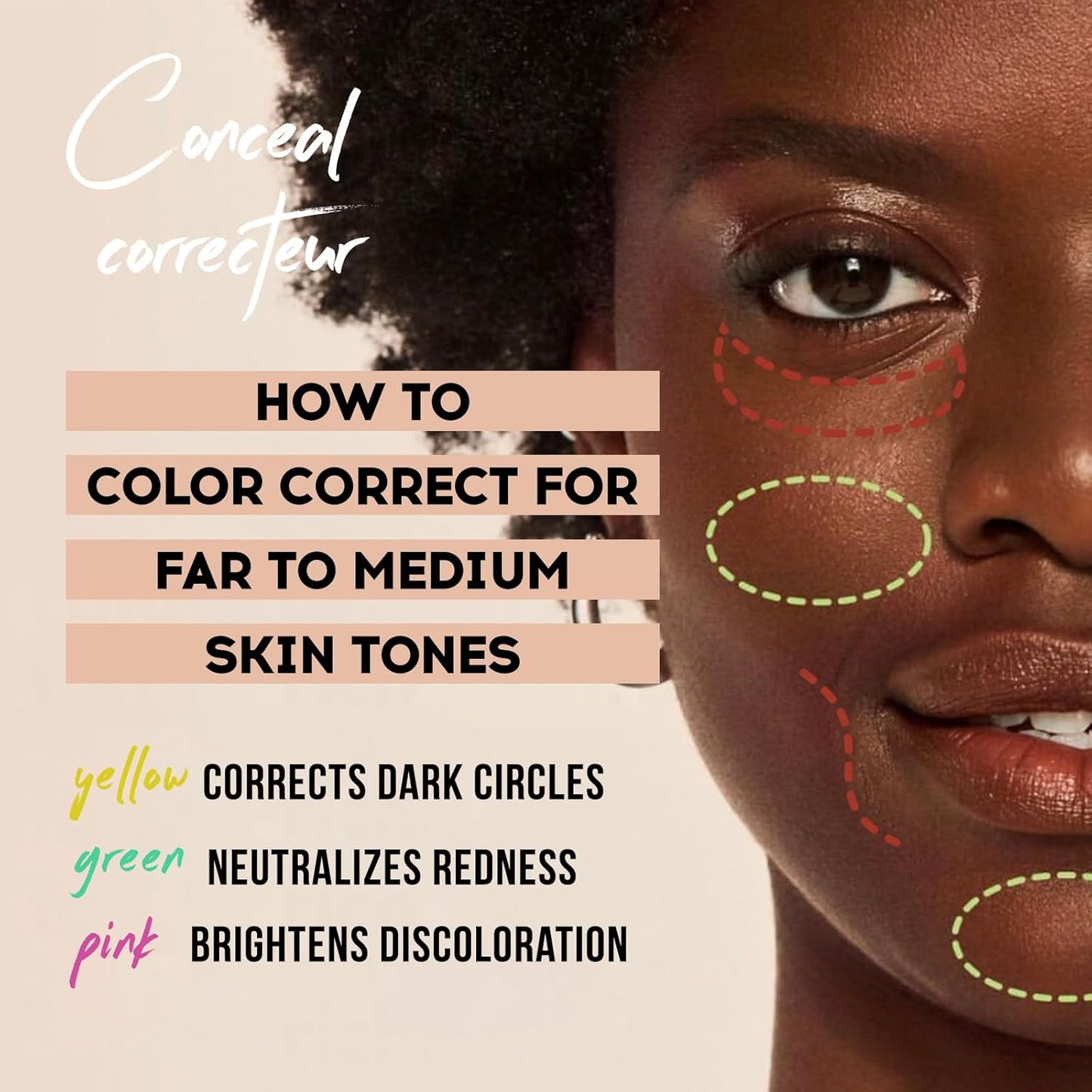 Color Liquid Conceal Contour Foundation, Waterproof 8 Colors Cream Lightweight Liquid Concealer Contour Makeup for Concealing Blemishes, Brighten Dark Circles, Improves Uneven Skin Tone, 05