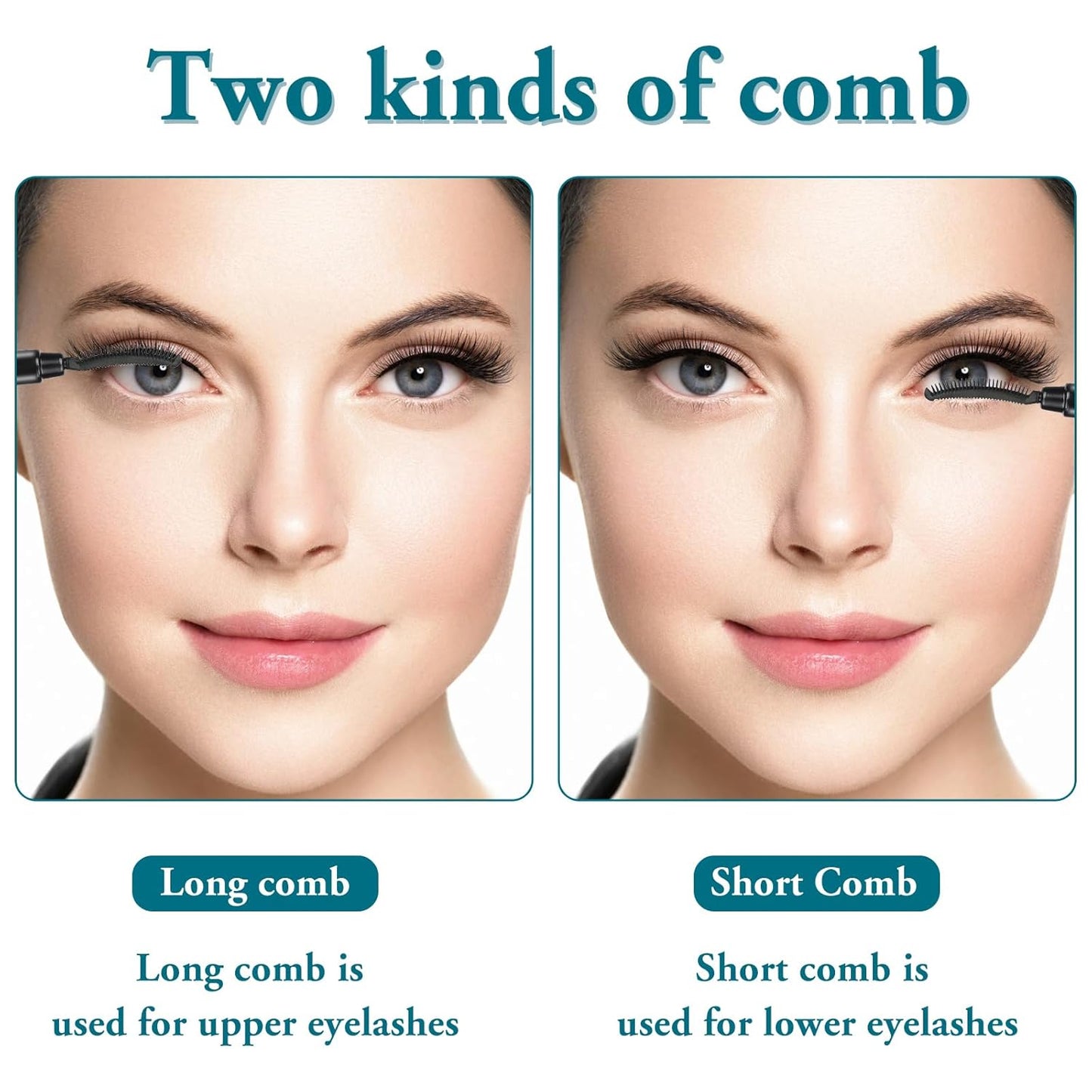 8 Pcs Silicone Eyelash Wands Brushes Mascara Eyelash Separator Black Eyelash Comb Eyebrow Brush Eyelashes Definer with Lid Lash Separating Comb Brow Grooming Brush